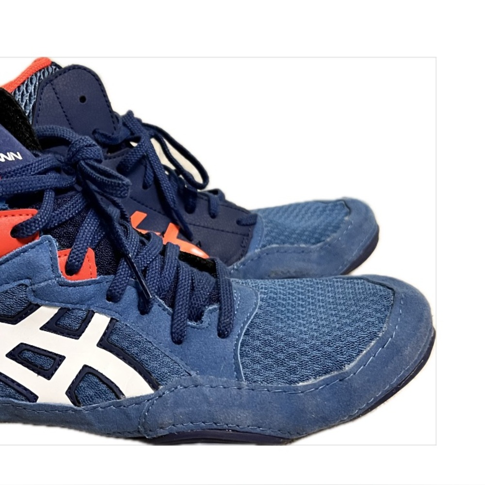 ASICS Mens Blue and Red Sneakers
